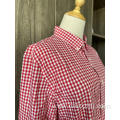 Good selling 100% cotton long sleeve plaid shirt